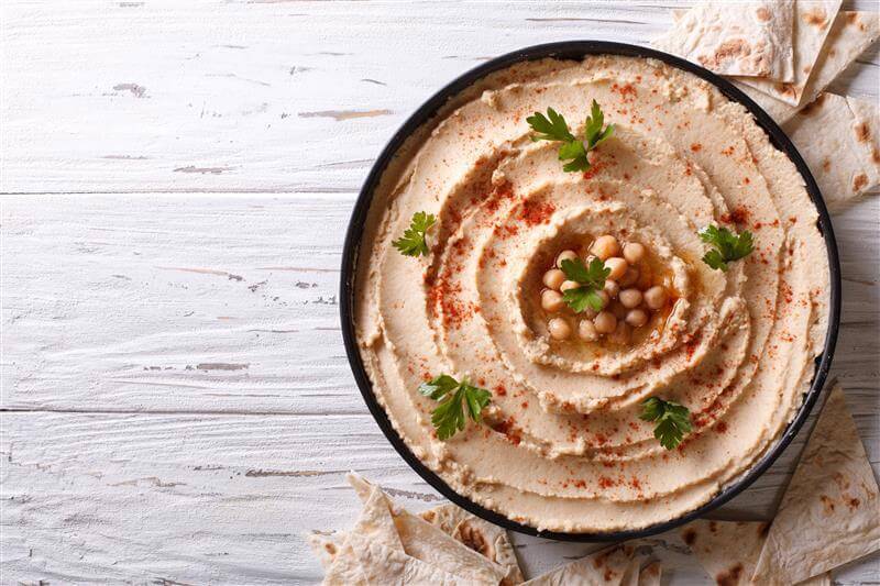 Hummus with hemp seeds