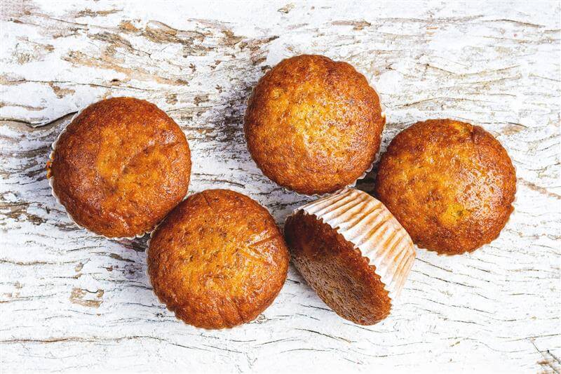 Hemp recipe, banana and hemp muffins