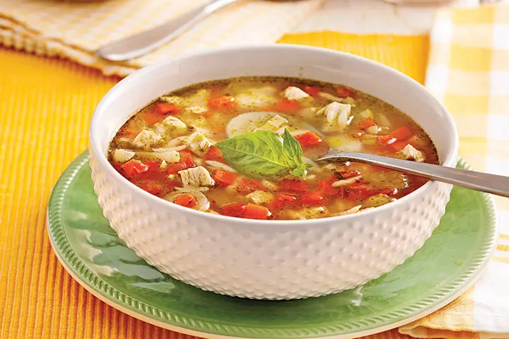 Italian‑inspired vegetable soup recipe with leeks and chicken