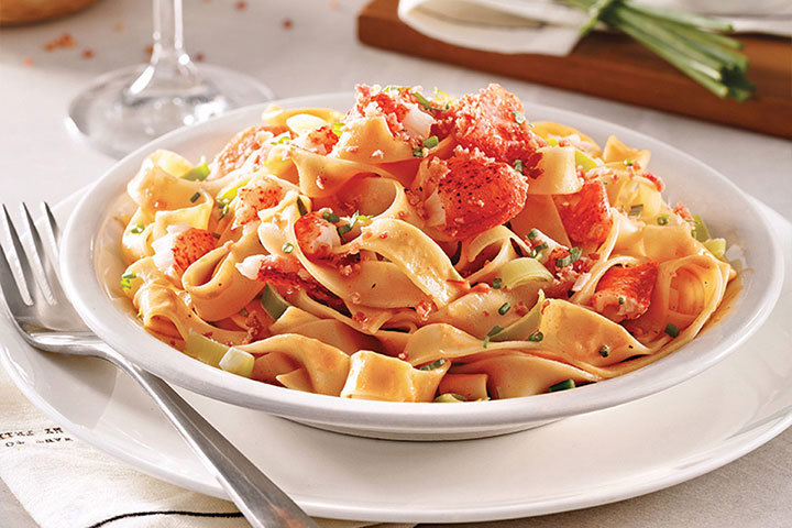 Recipe for creamy lobster pappardelle with bacon breadcrumbs